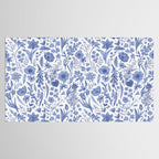 Meadow Magic Blooming Blue & White Wild Flower Floral Tablecloth Gallery Image 2