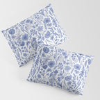 Meadow Magic Blooming Blue & White Wild Flower Floral Pillow Sham Gallery Image 3