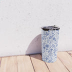 Meadow Magic Blooming Blue & White Wild Flower Floral Travel Mug Gallery Image 4