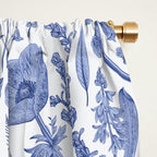 Meadow Magic Blooming Blue & White Wild Flower Floral Window Curtain Gallery Image 2