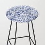Meadow Magic Blooming Blue & White Wild Flower Floral Stool Gallery Image 2