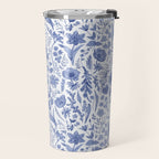 Meadow Magic Blooming Blue & White Wild Flower Floral Travel Mug Gallery Image 2