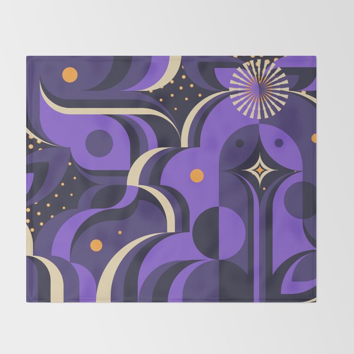 Full Moon Night Spirits Throw Blanket Gallery Image 2