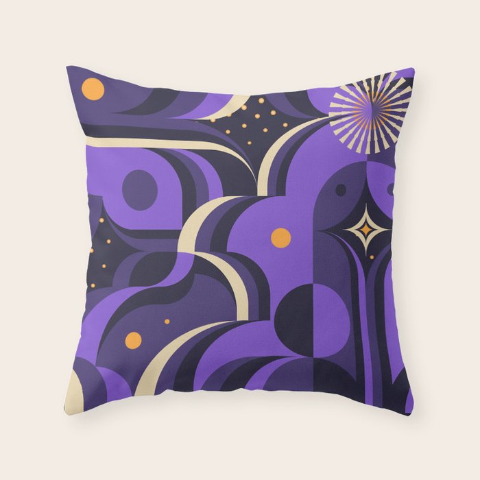 Full Moon Night Spirits Throw Pillow Gallery Image 1
