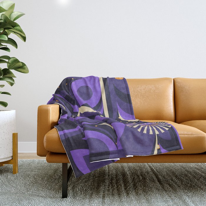 Full Moon Night Spirits Throw Blanket Gallery Image 1