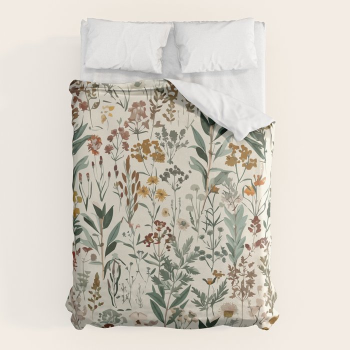 Nostalgic Wildflowers Floral Duvet Cover Gallery Image 1