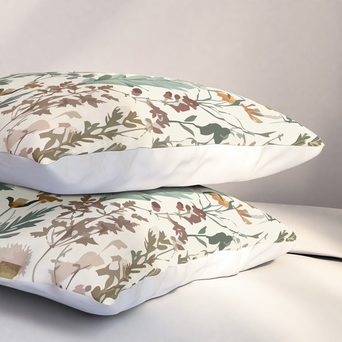 Nostalgic Wildflowers Floral Pillow Sham Gallery Image 3