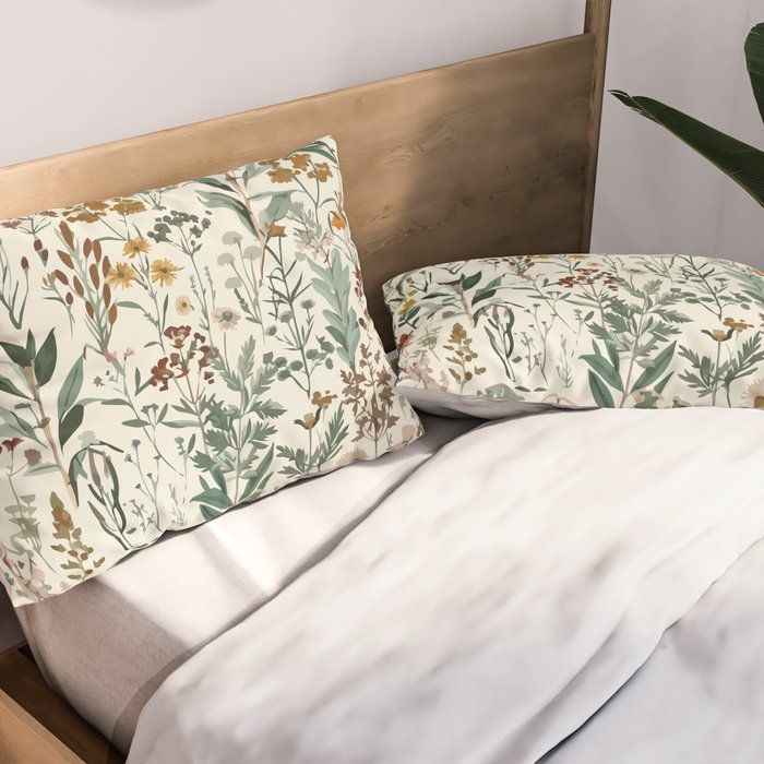 Nostalgic Wildflowers Floral Pillow Sham Gallery Image 2