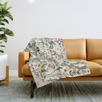 Nostalgic Wildflowers Floral Throw Blanket Gallery Image 1