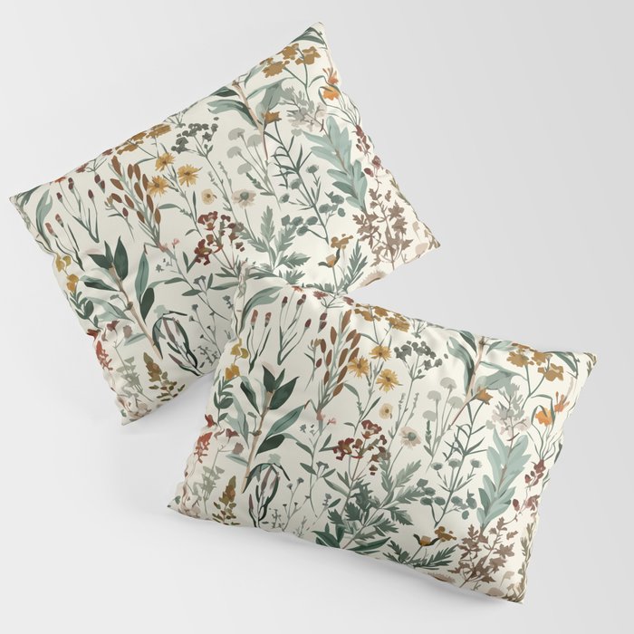 Nostalgic Wildflowers Floral Pillow Sham Gallery Image 3