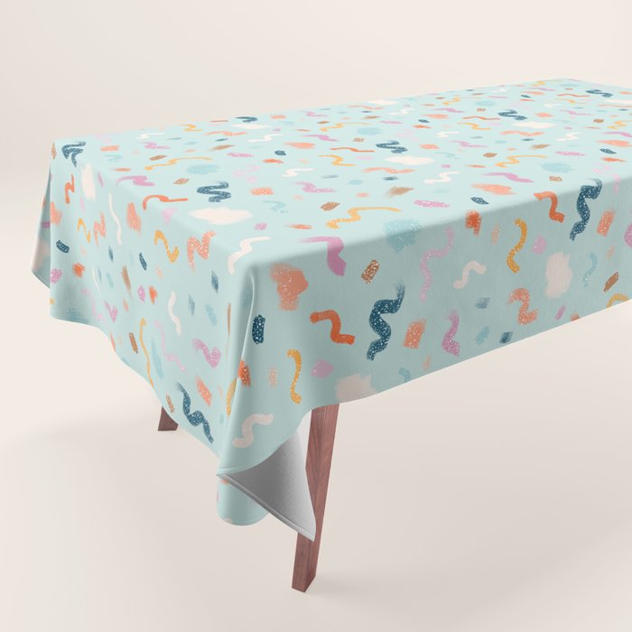 Abtract Colorful Brush Pattern Tablecloth Gallery Image 1