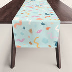 Abtract Colorful Brush Pattern Table Runner Gallery Image 1