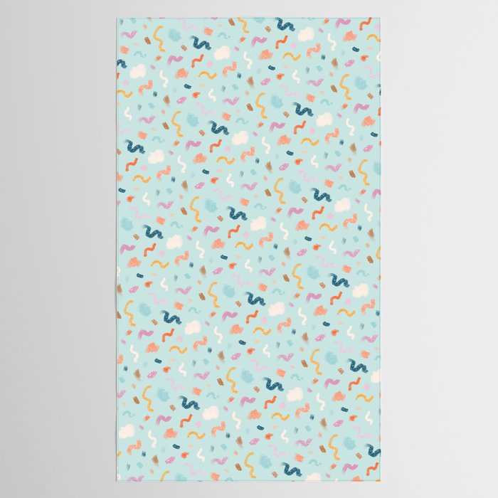 Abtract Colorful Brush Pattern Tablecloth Gallery Image 2