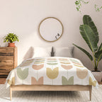 Spring Tulips XII Neutral Multicolor Mid Century Flowers Comforter Gallery Image 3