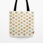 Spring Tulips XII Neutral Multicolor Mid Century Flowers Tote Bag Gallery Image 1