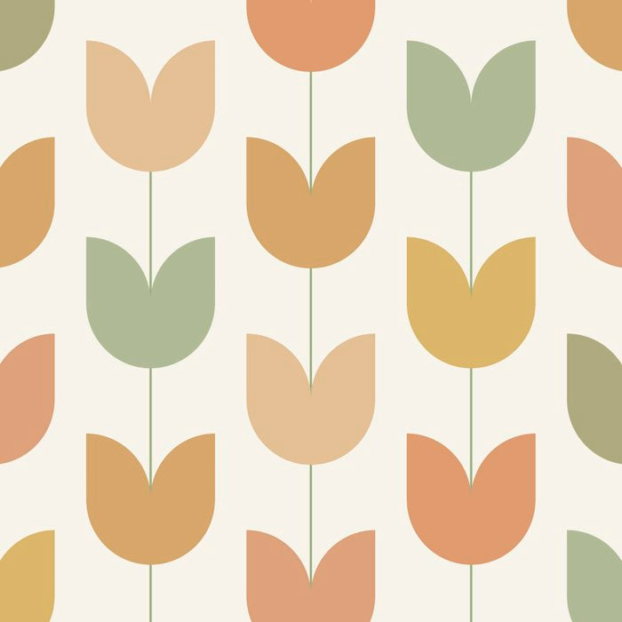 Spring Tulips XII Neutral Multicolor Mid Century Flowers Coffee Mug Gallery Image 2