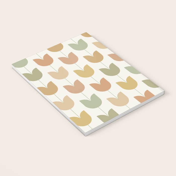 Spring Tulips XII Neutral Multicolor Mid Century Flowers Notebook Gallery Image 3