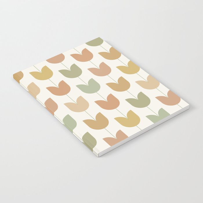 Spring Tulips XII Neutral Multicolor Mid Century Flowers Notebook Gallery Image 2