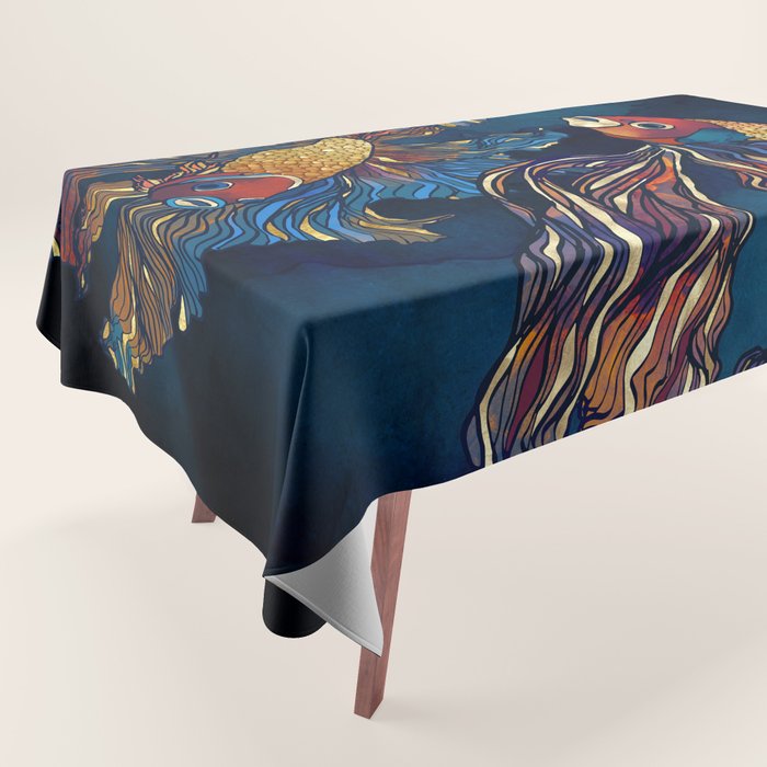 Metallic Betta Fish Tablecloth Gallery Image 1