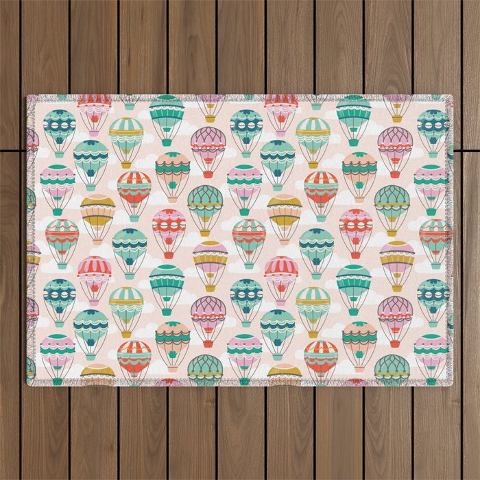 Hot Air Balloons Outdoor Rug