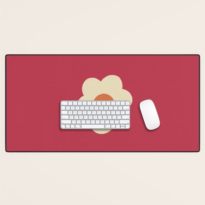 Magenta flower Desk Mat Gallery Image 1