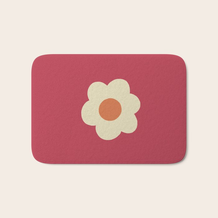 Magenta flower Bath Mat Gallery Image 1