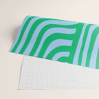 Wavy Zebra Green Wrapping Paper Gallery Image 2