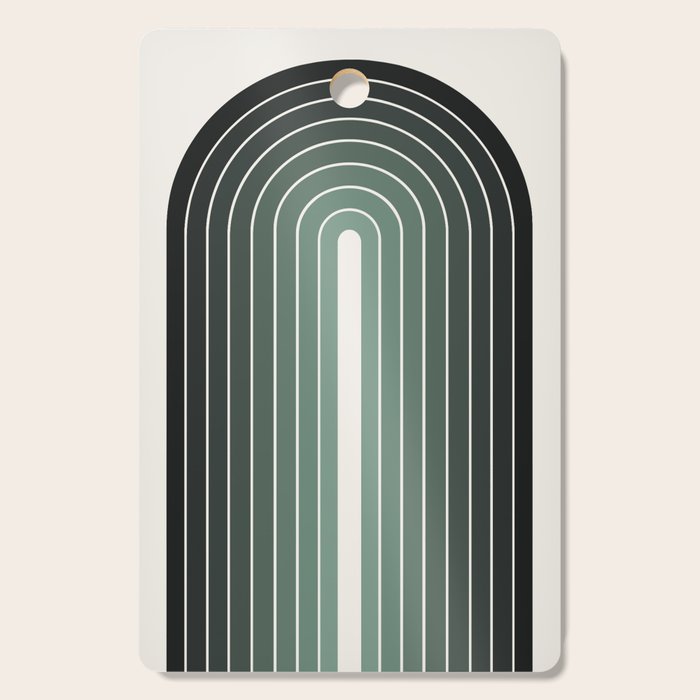 Gradient Arch IV Earthy Green Mid Century Modern Rainbow Cutting Board Gallery Image 1