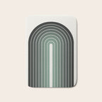 Gradient Arch IV Earthy Green Mid Century Modern Rainbow Bath Mat Gallery Image 1