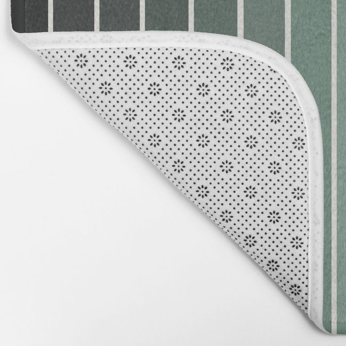 Gradient Arch IV Earthy Green Mid Century Modern Rainbow Bath Mat Gallery Image 2