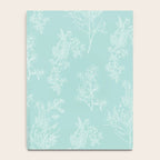 Botanical Cottage Floral Pattern in Pale Teal Notebook Gallery Image 4