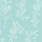 Botanical Cottage Floral Pattern in Pale Teal Coffee Mug Gallery Image 2