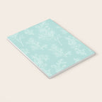 Botanical Cottage Floral Pattern in Pale Teal Notebook Gallery Image 3