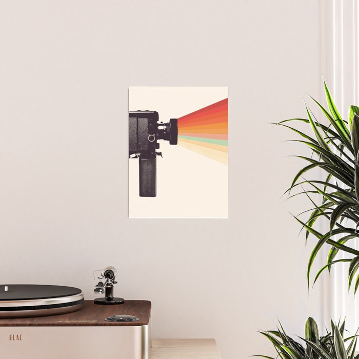 Movie Camera Rainbow Poster Gallery Image 2