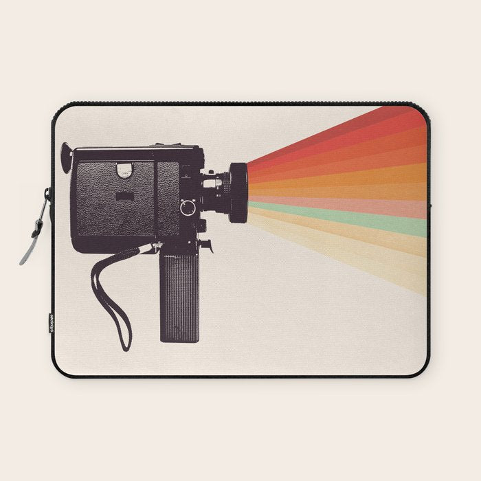 Movie Camera Rainbow Laptop Sleeve Gallery Image 1
