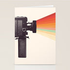 Movie Camera Rainbow Stationery Card Gallery Image 2