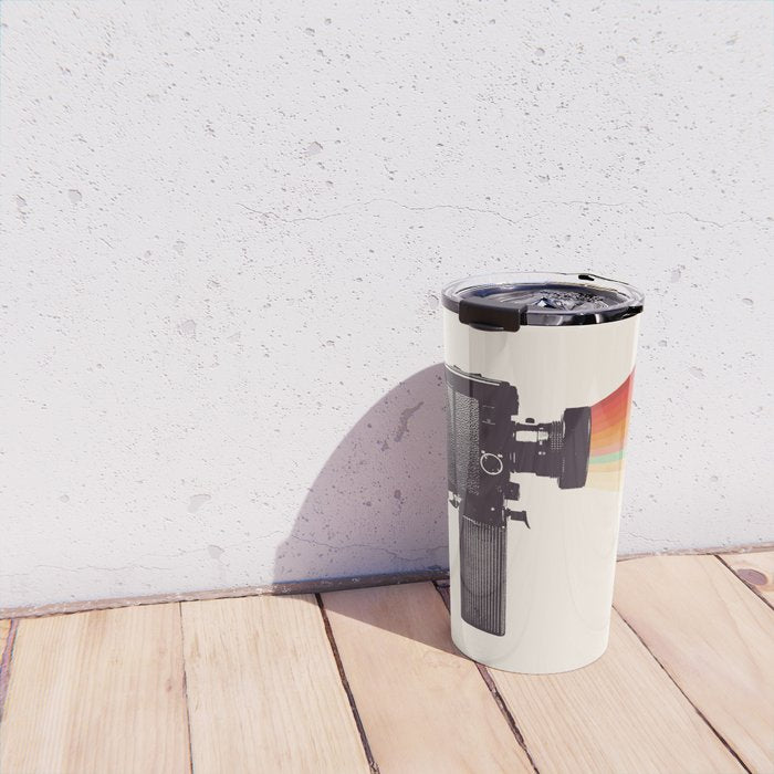 Movie Camera Rainbow Travel Mug Gallery Image 4