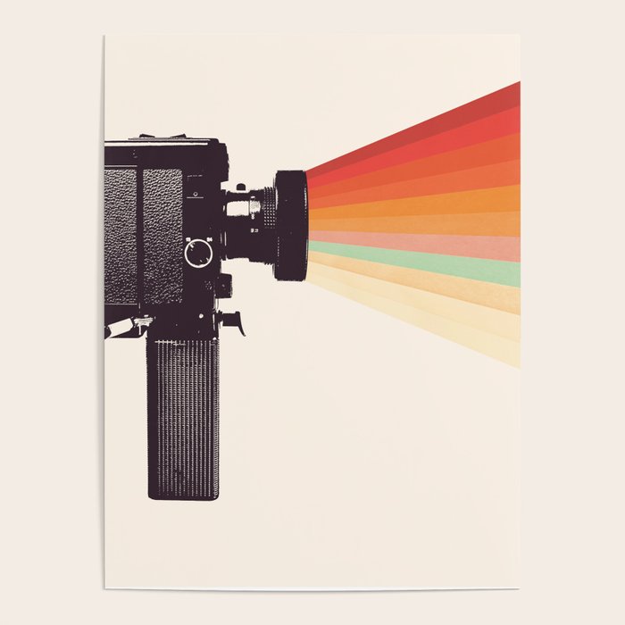 Movie Camera Rainbow Poster Gallery Image 4