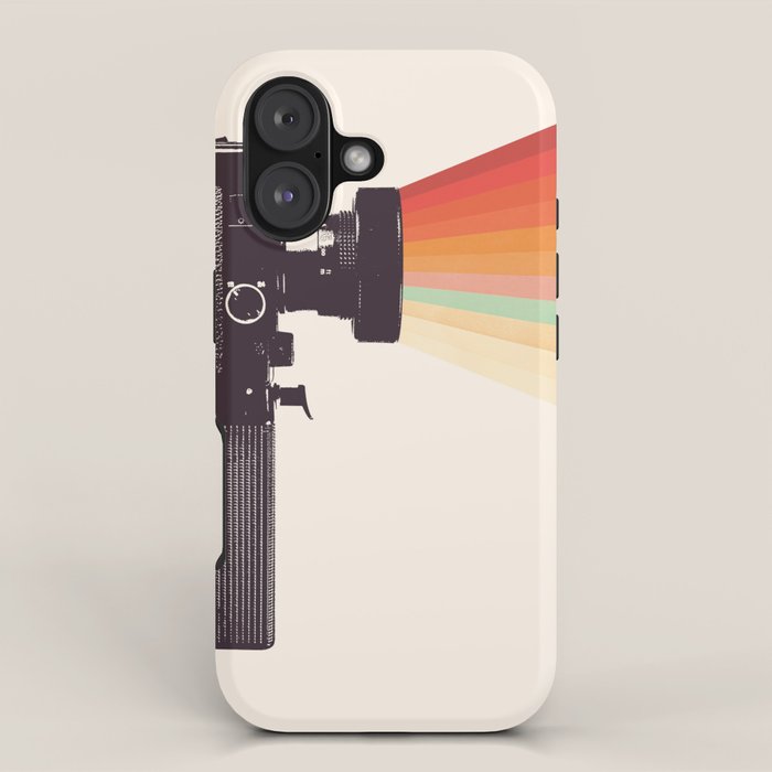 Movie Camera Rainbow iPhone Case Gallery Image 1