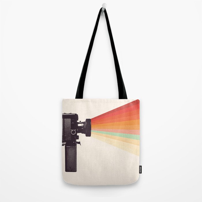 Movie Camera Rainbow Tote Bag Gallery Image 2