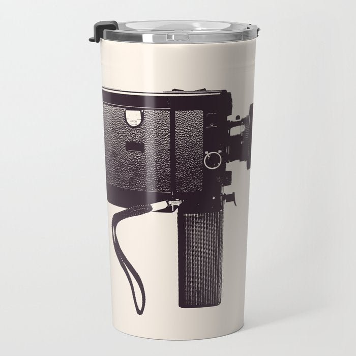 Movie Camera Rainbow Travel Mug Gallery Image 3