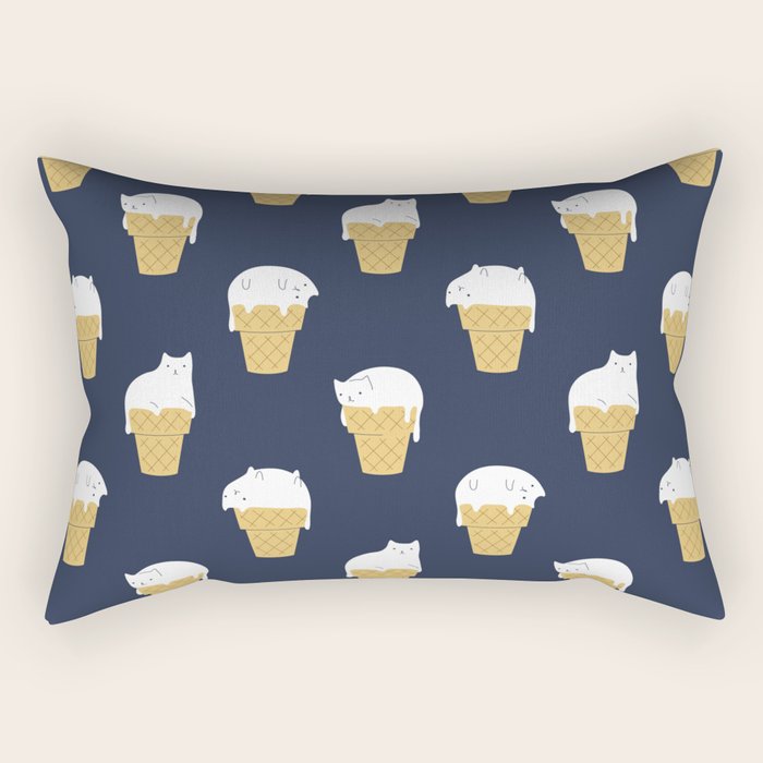 Meowlting Pattern Rectangular Pillow Gallery Image 1