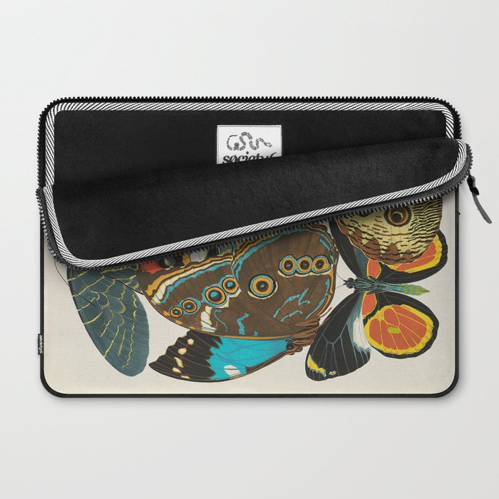 Vintage Butterfly Illustration EA Seguy Papillon Laptop Sleeve Gallery Image 2