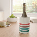 Blanket Stripe - vintage teal, green, brown, and red Wine Chiller Gallery Image 4