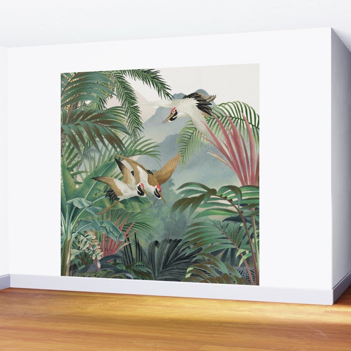 Sarus crane in the forest Wall Mural Gallery Image 2