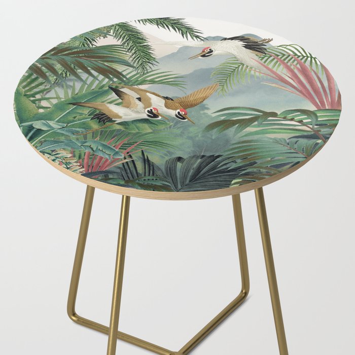 Sarus crane in the forest Side Table Gallery Image 2