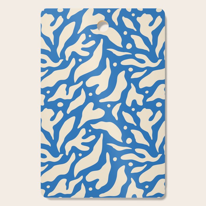 Abstract blue flower petal nature art pattern Cutting Board Gallery Image 1