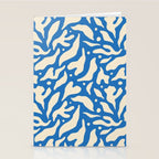 Abstract blue flower petal nature art pattern Stationery Card Gallery Image 2