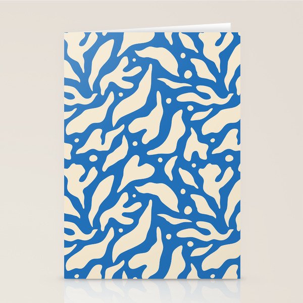 Abstract blue flower petal nature art pattern Stationery Card Gallery Image 2
