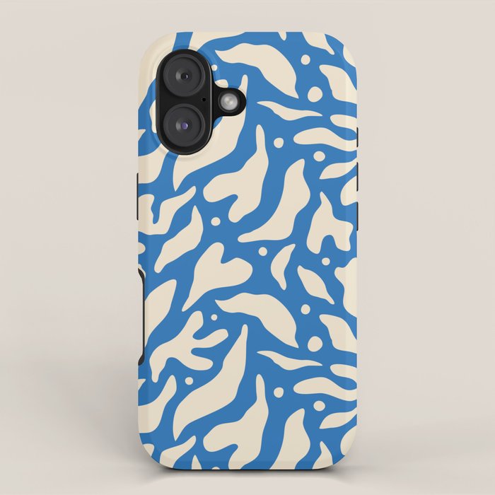 Abstract blue flower petal nature art pattern iPhone Case Gallery Image 1